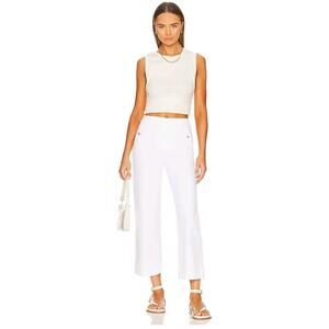 SPANX Tall Stretch Twill Cropped Wide Leg in Bright White Pants Women's Sz XL Nw